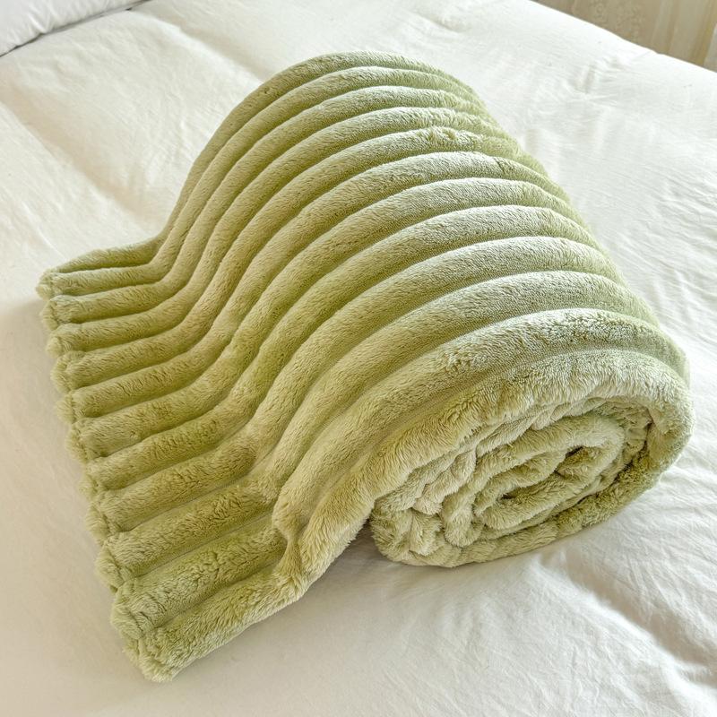 Milk Velvet Throw Blanket – All-Season Plush Soft Cozy Woven French Flannel Fleece for Office Nap, Multipurpose Use,Machine Washable No Embellishment,