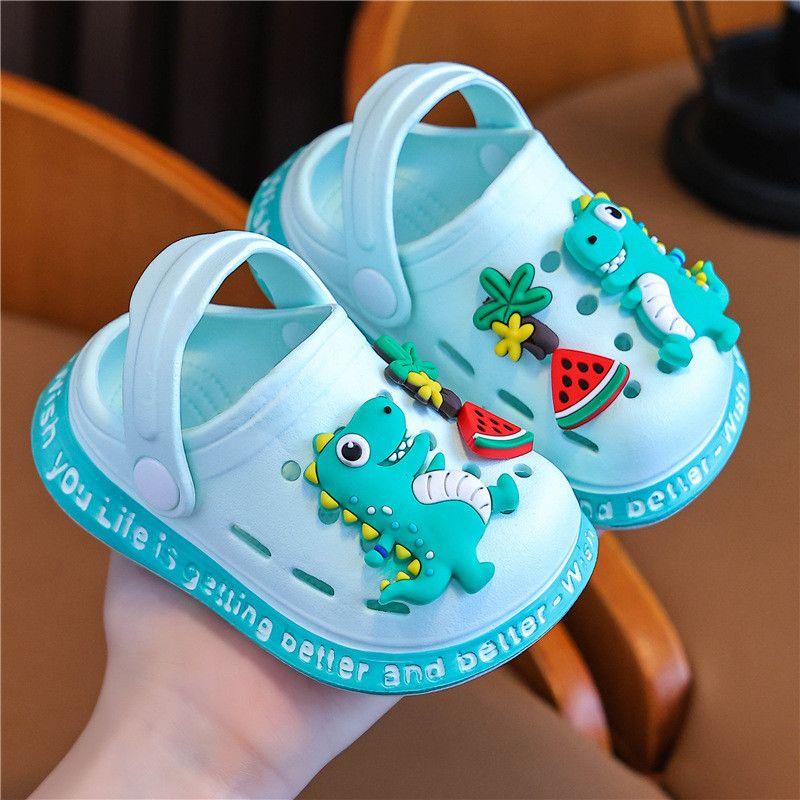 Unisex Kids Cartoon Dinosaur Clogs EVA Breathable Slip-On Sandals for Boys and Girls Indoor and Outdoor Garden Shoes Water Shoes for Beach