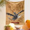 How to Train Your Dragon Hidden World Poster Tapestry Wall Hanging, Dragon Family Flight Art, Fantasy Wall Decor for Bedroom