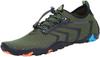 Putu Marine Shoes, Water Shoes, Lightweight, Breathable, Beach Sandals, Snorkeling, Aqua Shoes, Amphibious Shoes, Unisex (Green, Size 27.0cm)