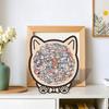 Unique Wooden Cat Jigsaw Puzzle for Adults, Challenging Animal Puzzle with Cute Cat Shapes, Perfect Gift for Cat Lovers & Home