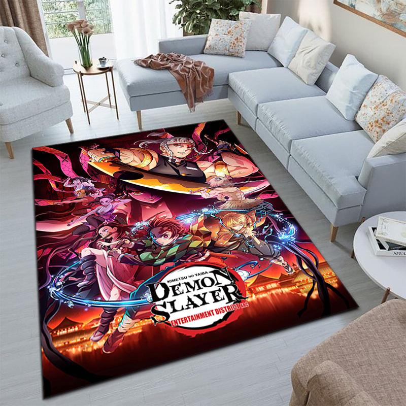 Japanese Manga Artist Koyoharu Gotouge's Demon Slayer Carpets, Home Decor, Non-slip Door Mats, Hallway Seat Mats, Outdoor Picnic Mats, Rugs H29