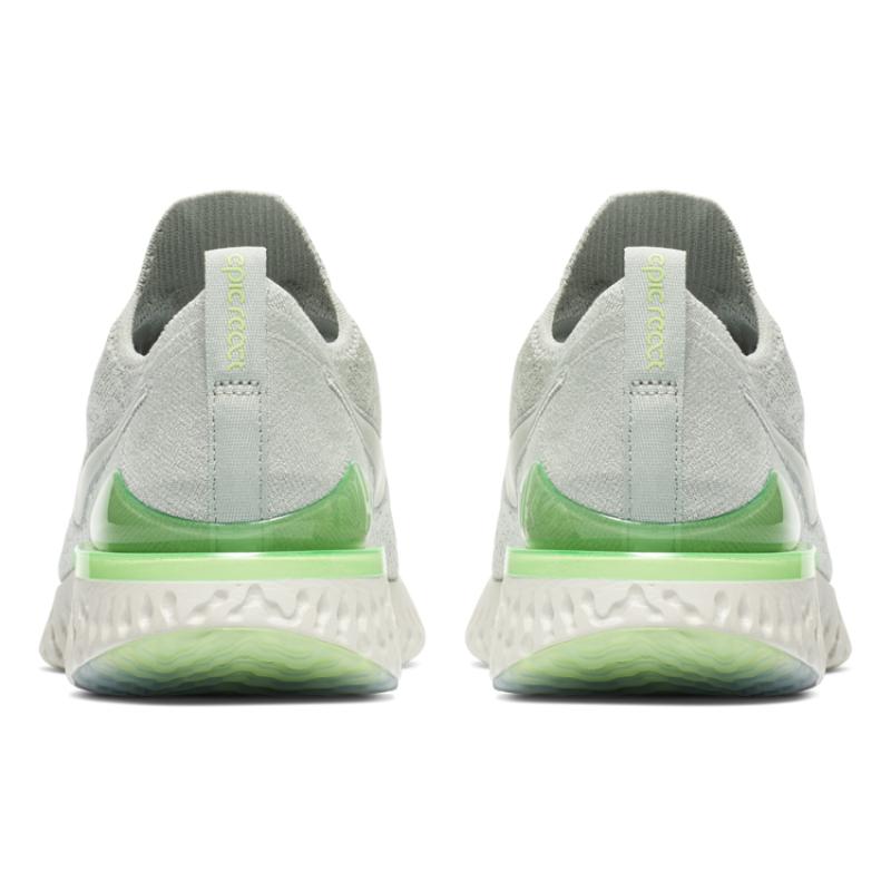 Nike Epic React Flyknit 2 Light Silver Lime Blast Women's Sneakers BQ8927-005