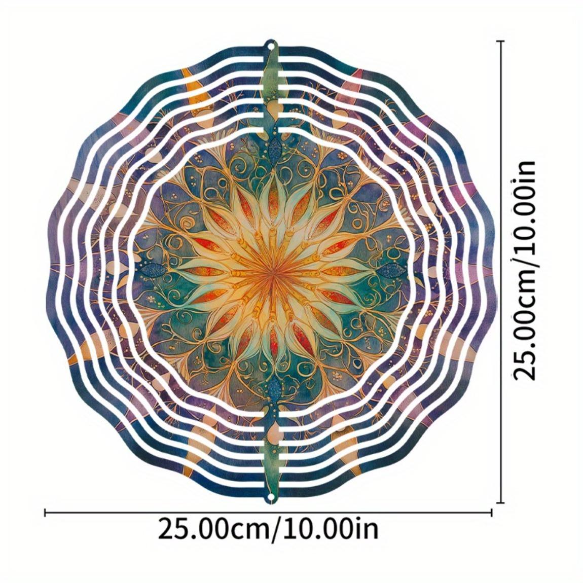 

10-дюймовый подвесной колокольчик ветра, декор для сада на открытом воздухе с вращающимся на 360 градусов крючком, идеально подходит для весны, лета, патио, двора, креативная идея для подарка 01A