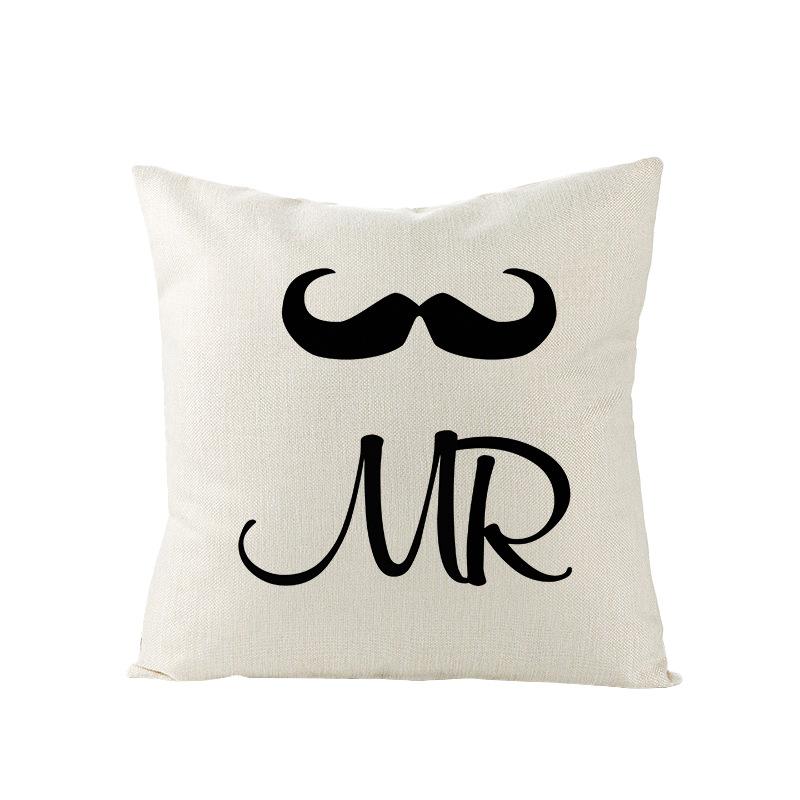 Polyester Pillowcase Valentine's Day Letter Print Sofa Pillowcase Home Ins Nordic Style