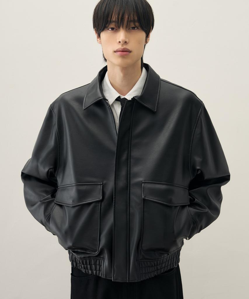 Draw Fit A-2 Leather Blouson Jacket [Brown]