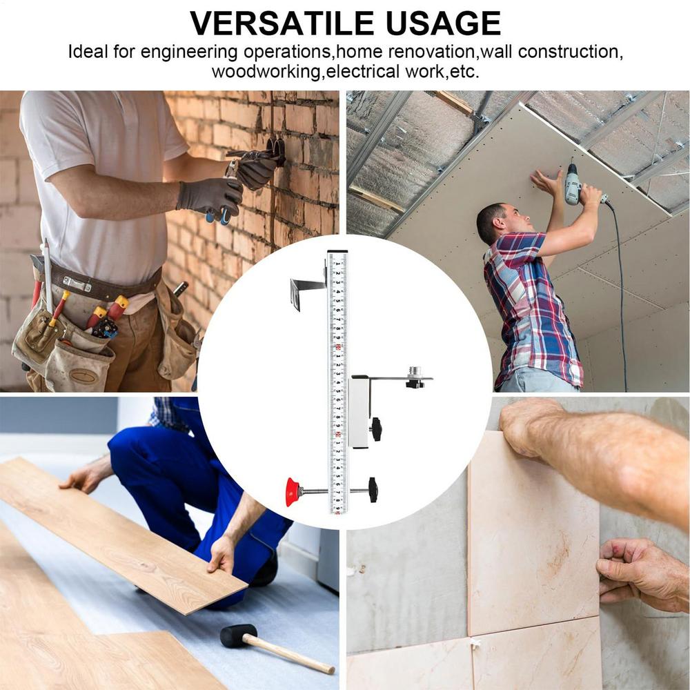 Wall Level Hanger Level Hanger Mount Portable Adjustable Support Stand Adapter Base With Scale For Construction Carpentry