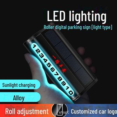 Solar-Powered Luminous Temporary Vehicle Parking Plate