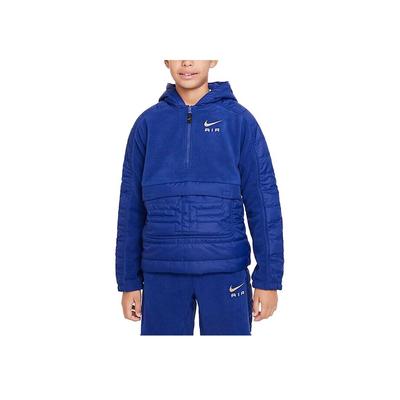 Chaqueta de Manga Larga con Capucha y Logo de Color Sólido para Niños Chaquetas Azul DV3066-455