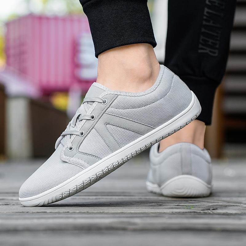 Unisex Sneaker Weite Barfußschuhe Mesh Atmungsaktiv Freizeitschuhe Leichte flache Schuhe Mode Outdoor Freizeitschuhe Herren-Tennisschuhe