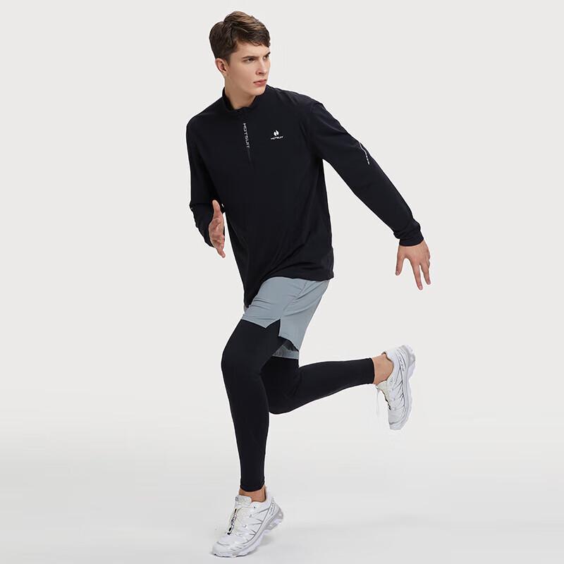 HOTSUIT Men's Thermal Stand-Up Collar Long Sleeve T-Shirt