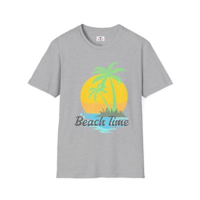 T-shirt Unisex Albero di Palma Tempo di Spiaggia Tee Vibes Estive Top per Vacanze Classico