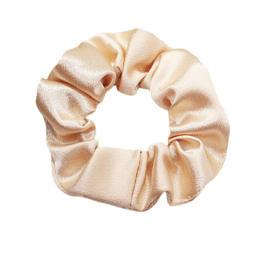 Minimalist Solid Satin Hair Tie Ponytail Accessory with Hang Tag