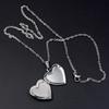 Temperature Sensitive Color Changing Pendant Necklace Adjustable Length Neckchain Love Heart Clavicle Chain Jewelry