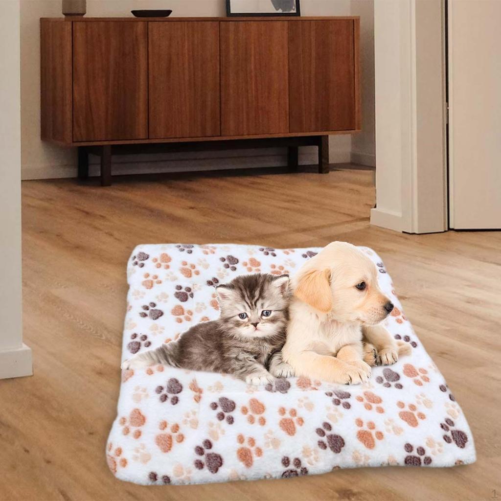 Bed Kennel Pad Sleeping Blanket Reversible with Prints for
