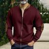 Palton Casual Bărbați Guler Stand Mânecă Lungă Închidere cu Fermoar Carouri Petec Cot Jachetă Baseball Îmbrăcăminte de Stradă Outdoor