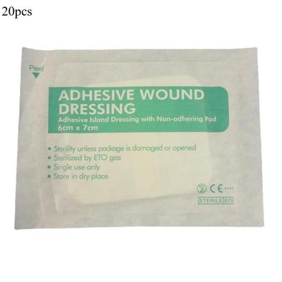 20Pcs 6*7cm Large Size Hypoallergenic Non-woven Medical Adhesive Wound Dressing Band Aid Bandage Large Wound First Aid