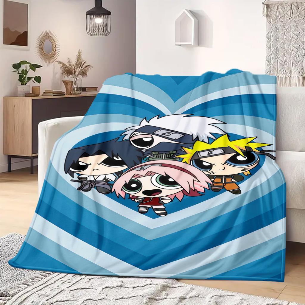 Naruto Anime Print Blanket Warm Comfortable Flannel Blanket Suitable for Bedrooms, Sofas, Beds, Chairs, Picnics, Travel