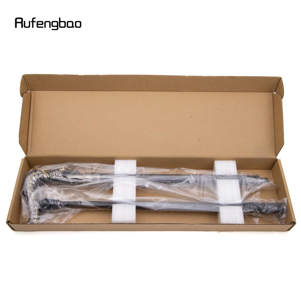 Gyllene Svart Orm Mode Promenadkäpp Dekorativ Vampyr Cospaly Vintage Fest Trendig Käpp Halloween Kräkla 93cm