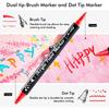 Shuttle Art Acrylic Dot Brush Tip Twin Paint Metallic Suitable for and Ideal for Handmade Art and Markers, & Pen, 36-Color Set, Water-Based Markers,