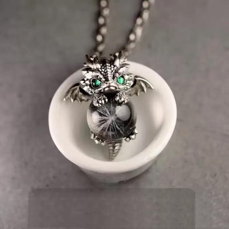 Chinese Style Cute Dragon Necklace For Men Women Vintage Exquisite Animal Pendant Necklace Jewelry Accessories Good Lucky Gifts