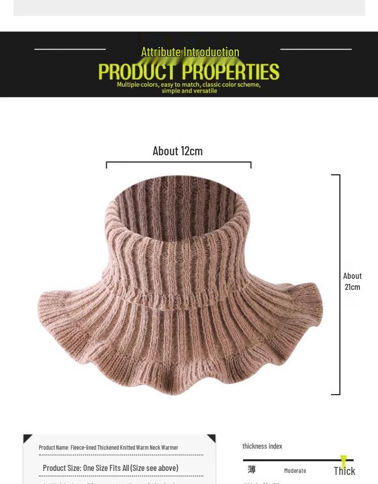 

New Arrival: Women s Thickened Sweater Collar for Autumn and Winter - Perfect for Middle-Aged & Elderly