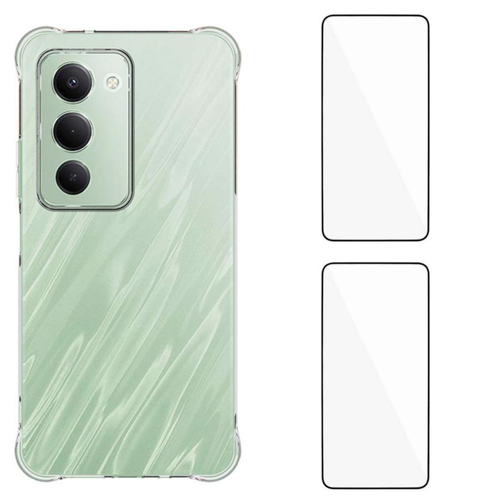 For Xiaomi Redmi 15 5G (EU) (171mm)/Xiaomi Redmi 15 4G (EU) (171mm) TPU Case WANLONFENG WL2 Series 2.0mm Phone Cover with 2Pcs Tempered Glass Films