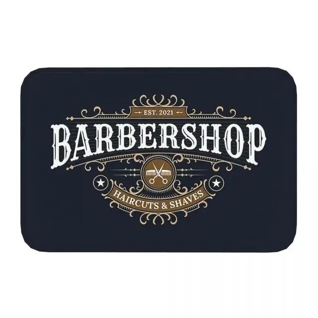 Barber Shop Mat Welcome Doormat Balcony Indoor Corridor Porch Entrance Floor Carpet Machine Washable Floormat Accessories Rug