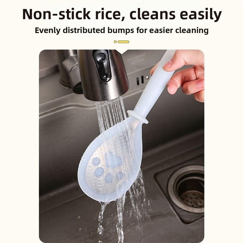 Standing Non-stick Rice Spoon Silicone Canteen Serving spoon Rice Spoon  Kitchen Accessories