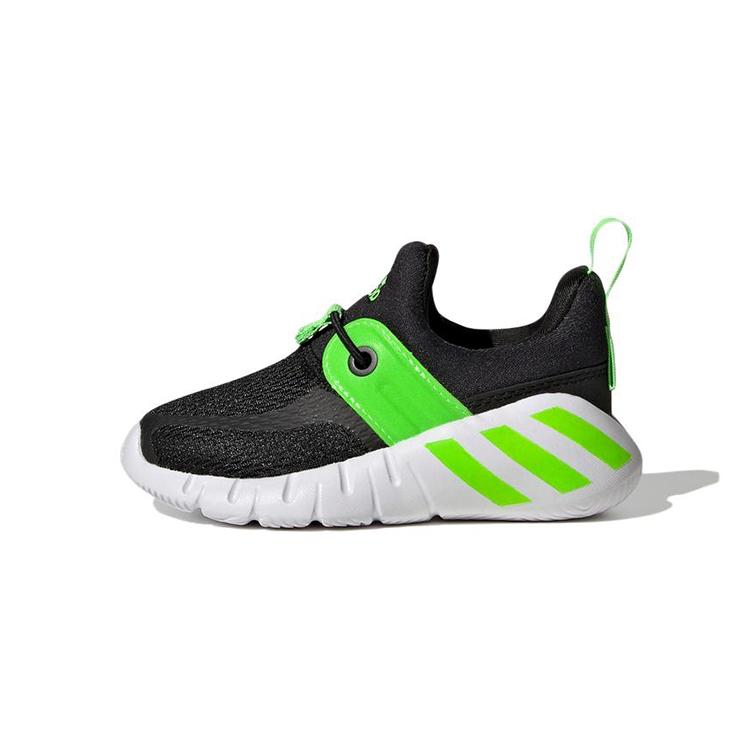 New Adidas Rapidazen I Wear-Resistant Low-Top Toddler Shoes Black Green Infant And Toddler GY6654