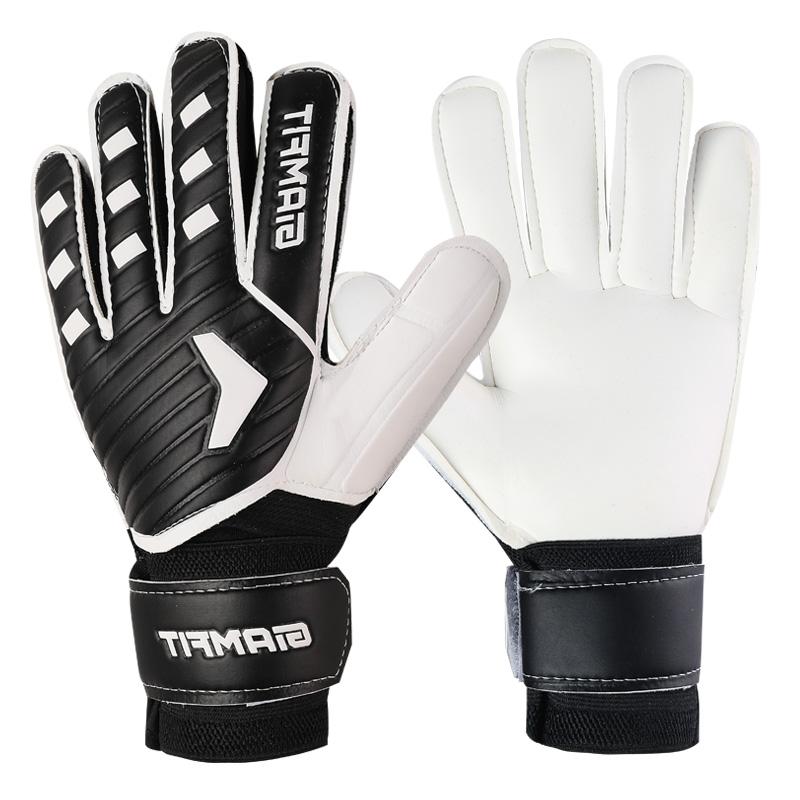 Wholesale Professional Football Goalkeeper Gloves With Strong Protection Finger Guard Latex Soccer Goalkeeper Gloves for Kids 5 чёрный
