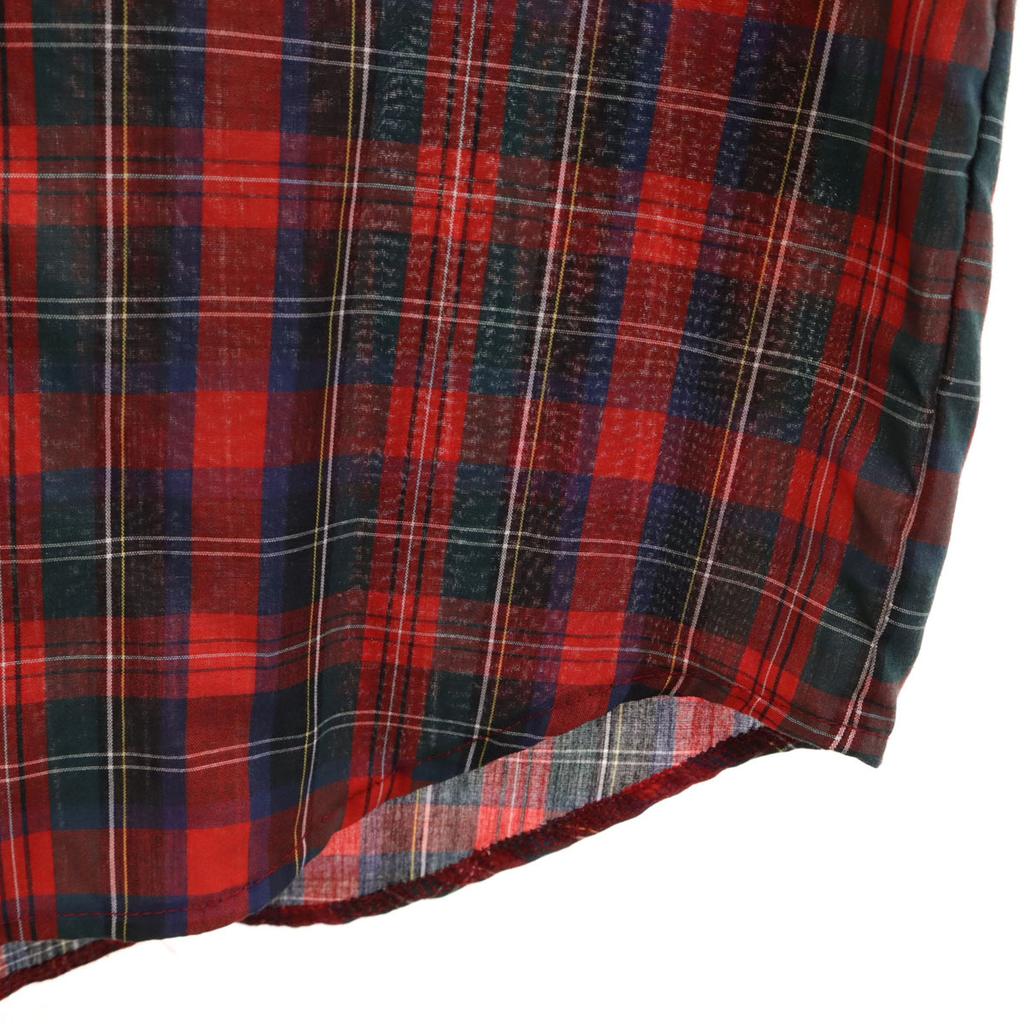 WEDGEFIELD 80s vintage Check Pattern Long sleeve shirt L Red series Men's Used