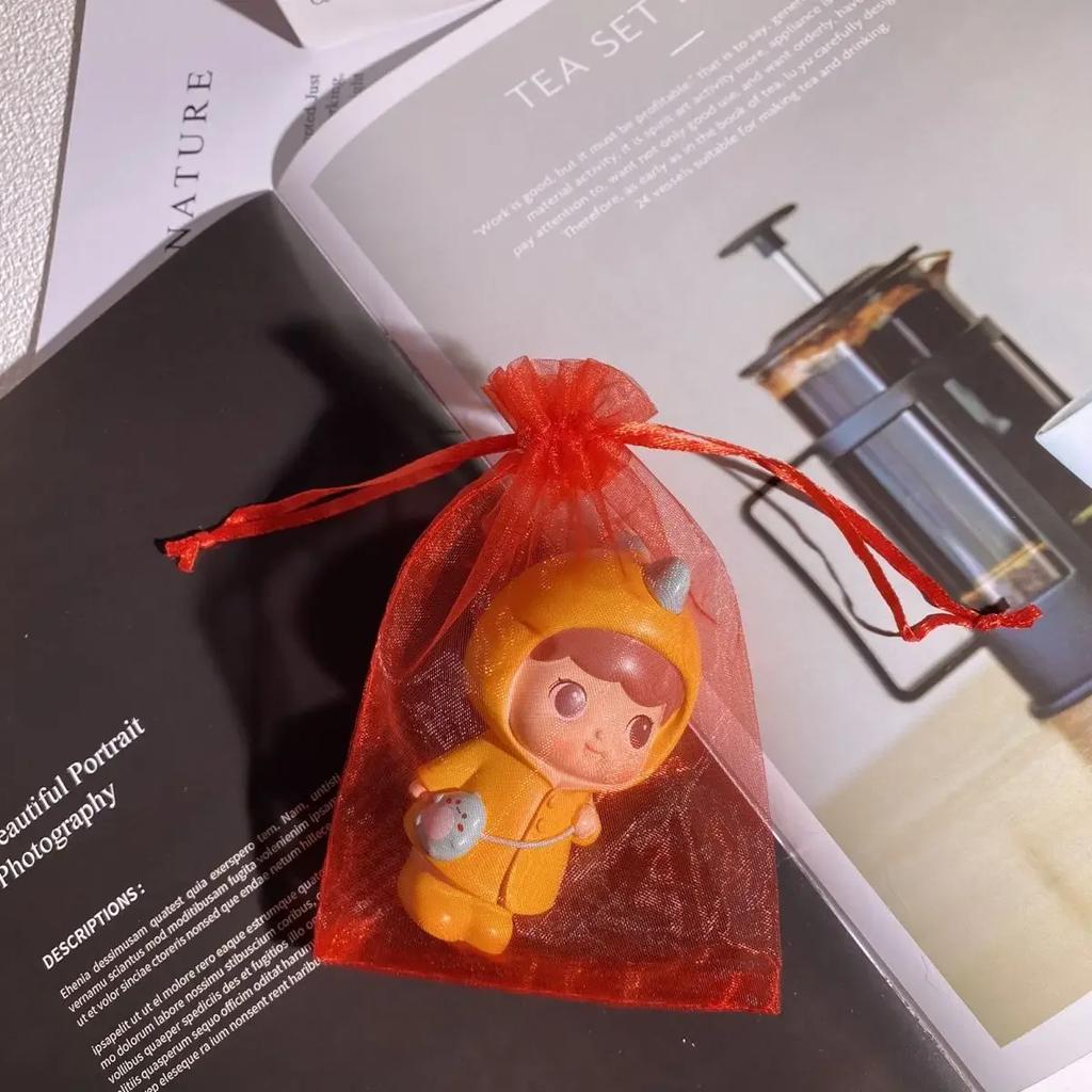 100 Farbige Transparente Garnbeutel Schmuck Süßigkeiten Geschenk Kosmetik Probeverpackungsbeutel Mehrere Größen Einfarbig Bündeltaschen