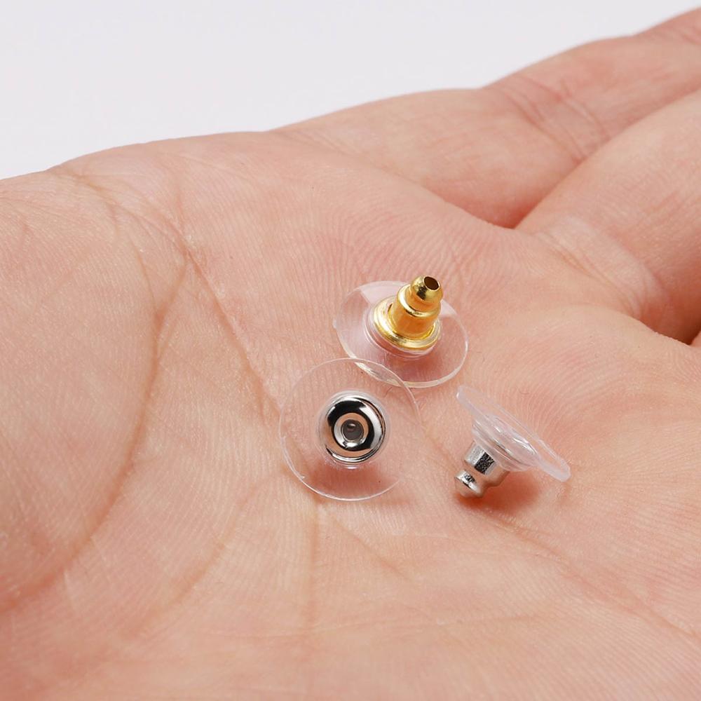 100-200pcs Rubber Earring Backs Stopper Earnuts Stud Earring Back Supplies For Jewelry DIY Jewelry Findings Making Accessories