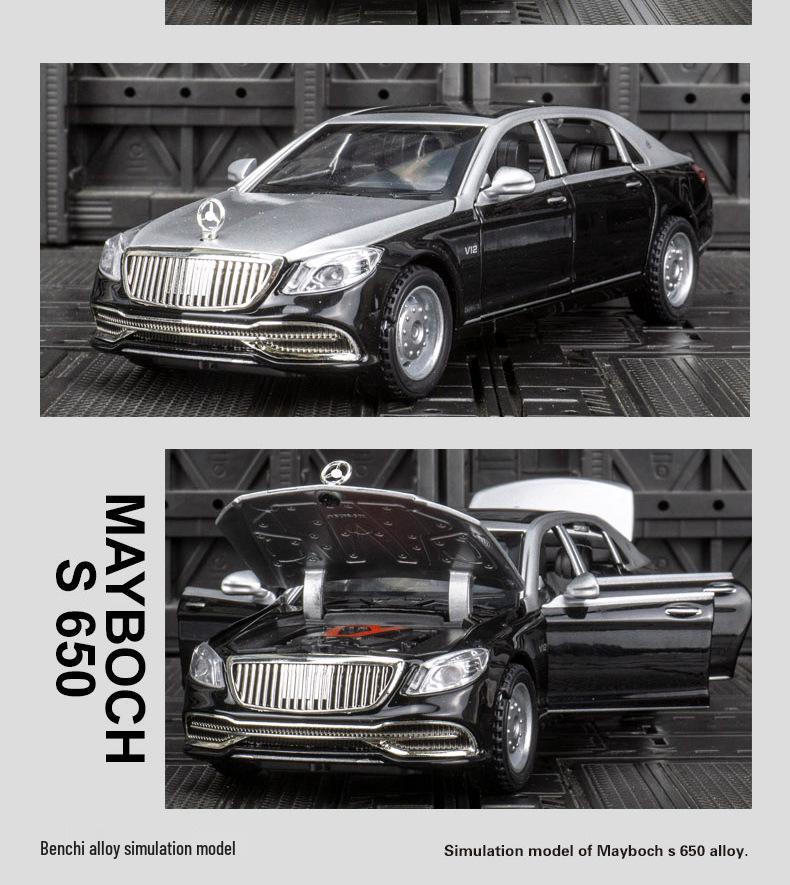 Jiaye VB32683 Big Ben Maybach S650 Alloy Model S-Class Sedan Pull-Back Toy Car