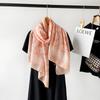 New cotton and linen scarf women's autumn high-end silk scarf soft cashew print angora red shawl headscarf
