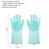 Silicone Rubber  Dishwashing  Gloves For Kitchen Multi - Use For Dishes Veggies Pet Bathing Ultimate Home Cleaning Magic Tool