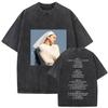 Rosalia Lux Tour Tricou Grafic Spălat Vintage Unisex Femei Modă de Vară Tricouri Supradimensionate Tricou Bumbac Pur Streetwear