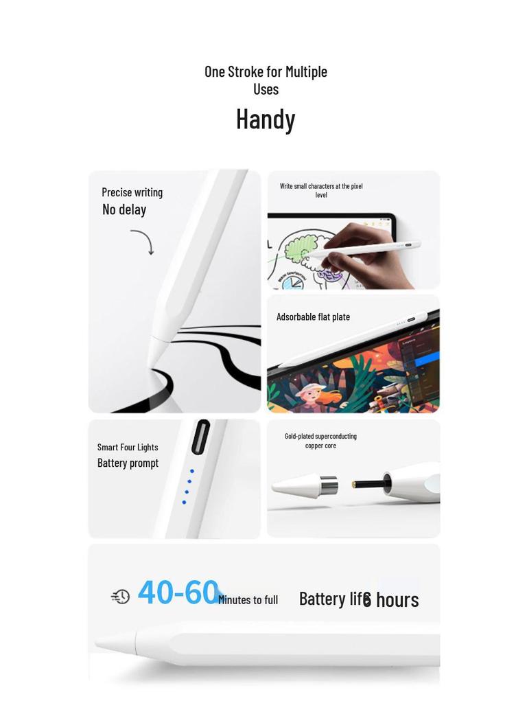 Universal Capacitive Stylus for Touchscreens: Huawei, Apple, Tablets, Phones, iPad Pencil