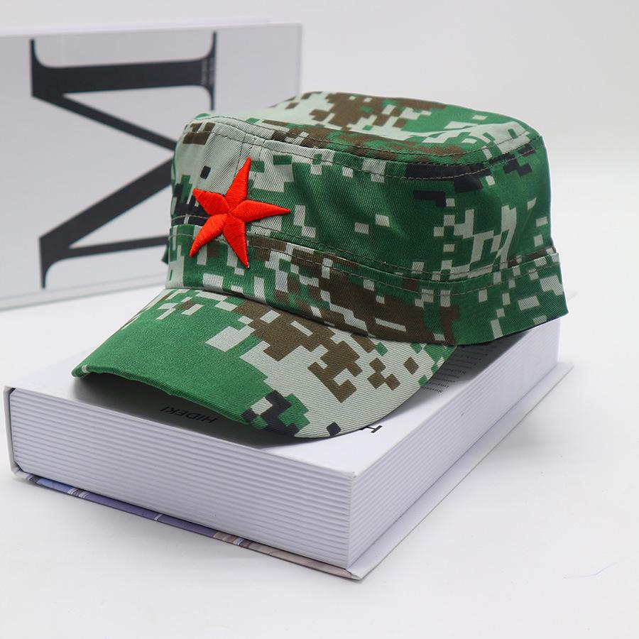 Plochý klobouk pánský tenký pro všechna roční období prodyšný klobouk pro vojenský výcvik maskáčový slunečník a ochrana proti slunci venkovní studentský klobouk proti slunci