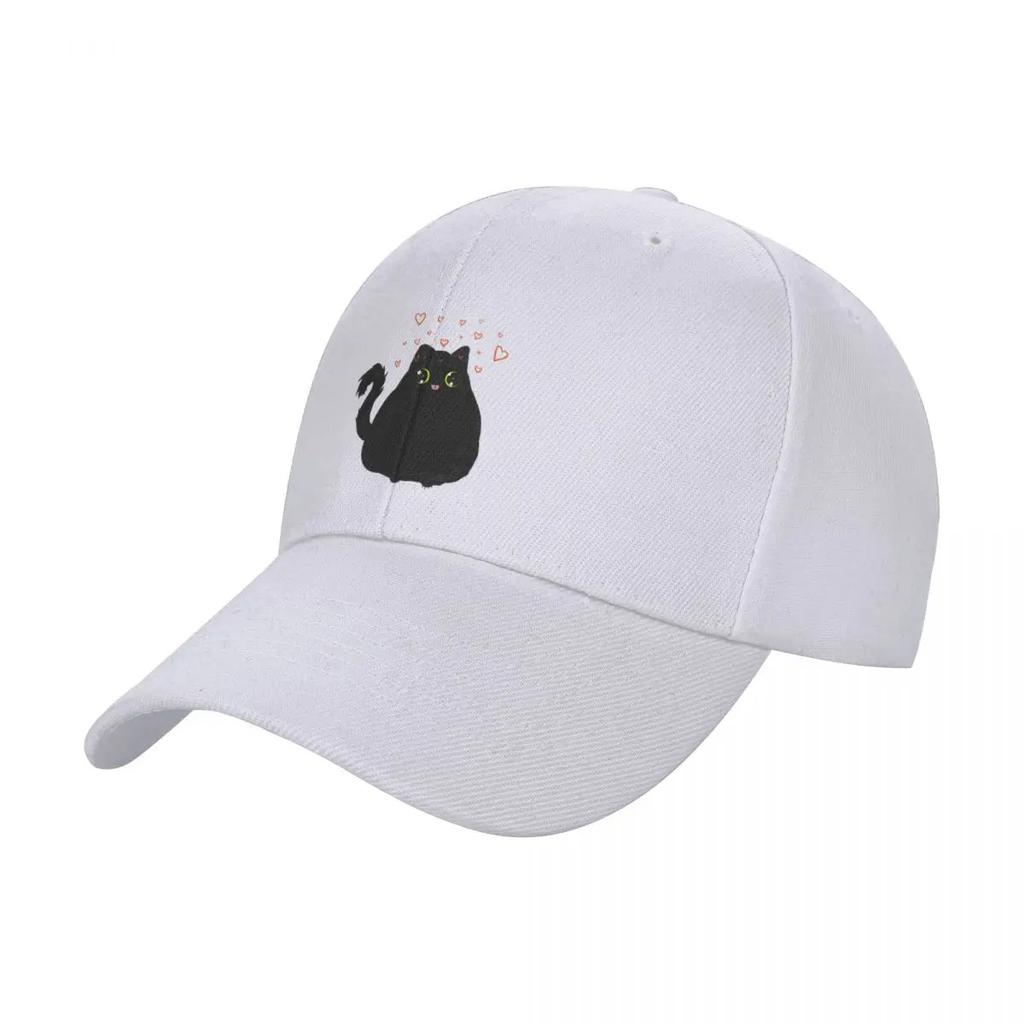 Black cat blep Baseball Cap Ball Cap Military Cap Man Golf Hat Golf Women Mens