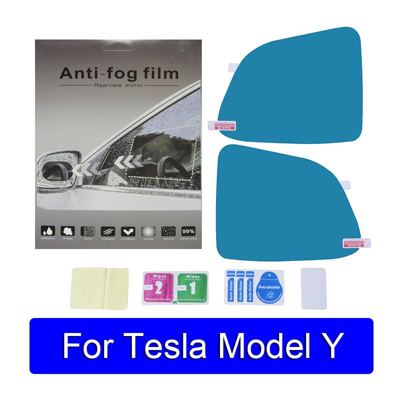 For Tesla Model 3 Model Y Rearview Mirror Eain Dilm Suitable Car Rearview Mirror Rainproof Reverse Mirror Waterproof Film 2 Pcs For Tesla