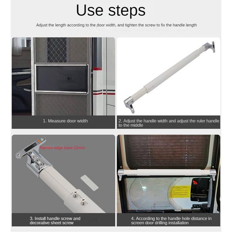 RV Door Handle Grab Bar Adjustable RV Screen Door Handle RV Door Handle RV Accessories Screen Door Bar For Women Men Adult