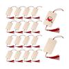 Set of 20 Wooden Ema, Good Luck Ema, with Tassel, with String, Japanese Style, Plain, Perforated, DIY Graffiti, Handwritten, Double-Sided, Can Be