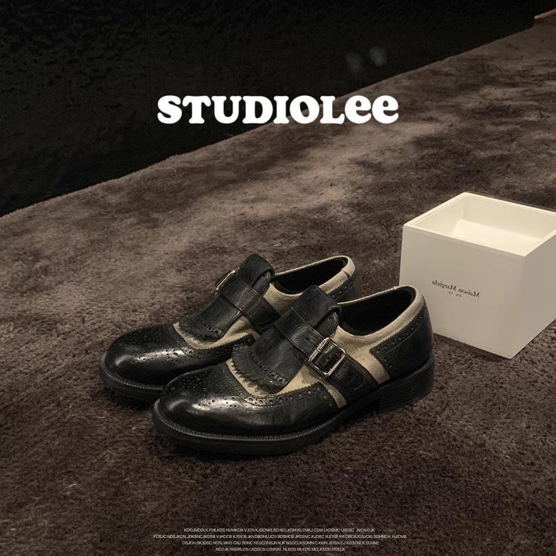 Schuhe Schwerindustrie Pferdeleder Retro Fransen Geschnitzt Barock Lederschuhe Damen