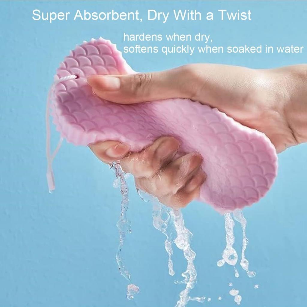 3pcs Reusable Magic Bath Sponge Set, Ultra Soft Exfoliating Scrubber for Dead Skin, Suitable for Adults and Pregnant Women