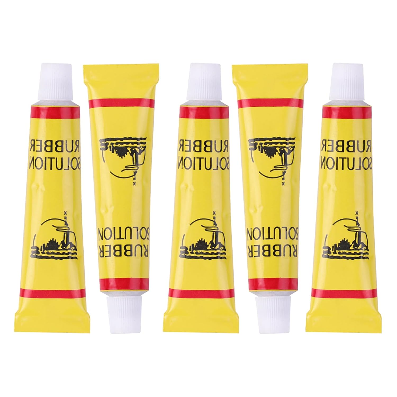 5Pcs Tyre Puncture Repair Kit, Quick-Drying, Long-Lasting Sealant, Durable Bond for Rubber Surfaces 5-Pack