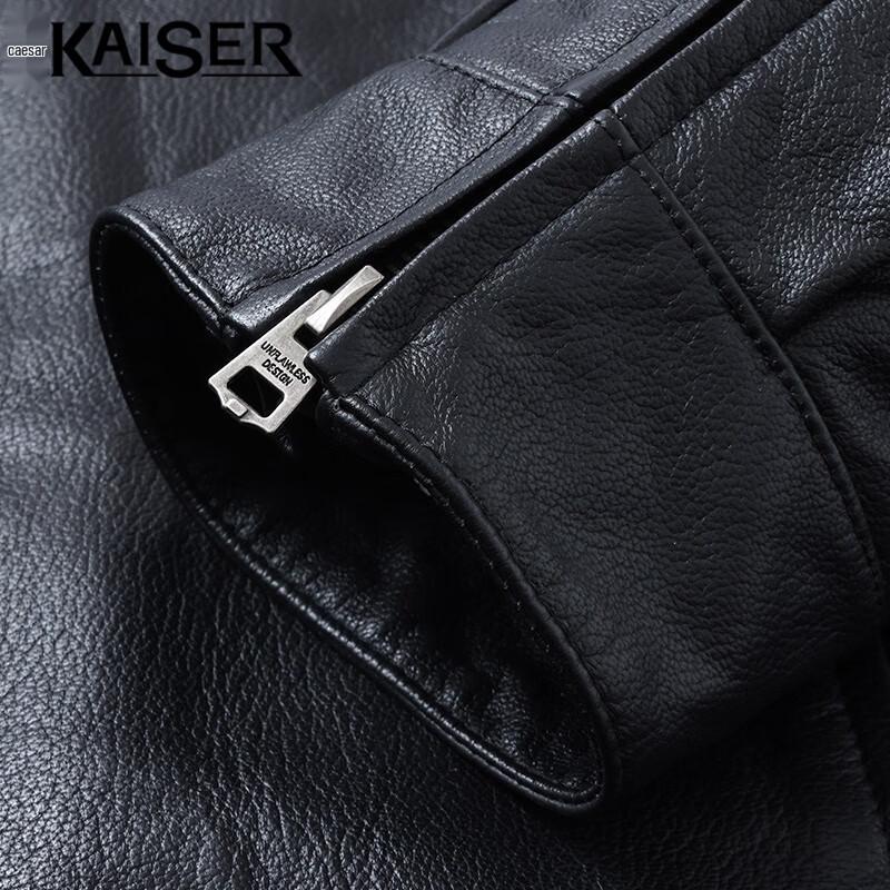 Kaiser Men's Genuine Leather Motorcycle Jacket