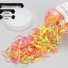 Child-Friendly Durable Hair Ties, 500-Pack, Damage-Free, Mixed Colors & Black, Extra Thick