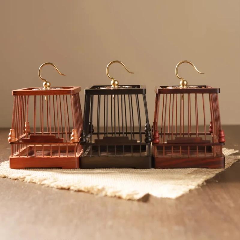 Sandalwood Trapezoidal Cage for Crickets Grasshoppers and Other Reptiles Practical Exquisite Solid Wood Unpainted Classic Cage